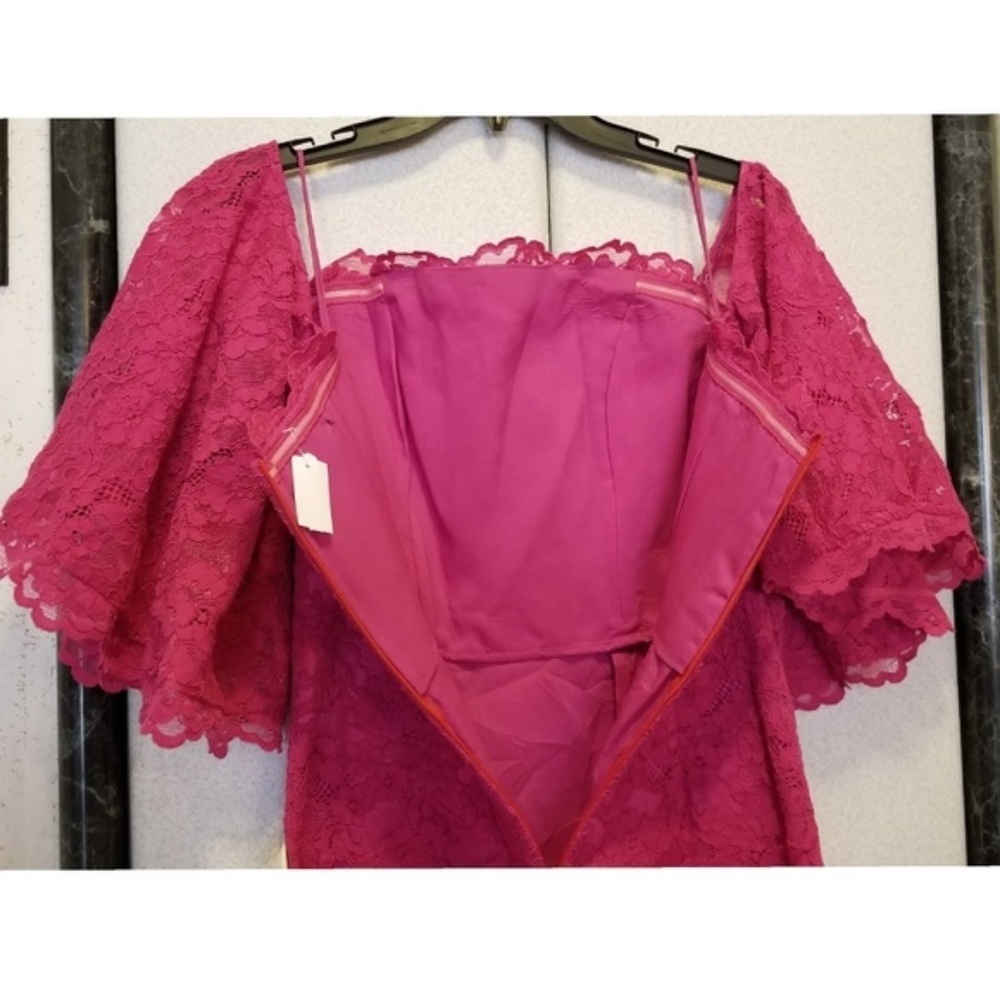 Deep Pink Prom Party Cocktail Dress - Picture 4 of 6